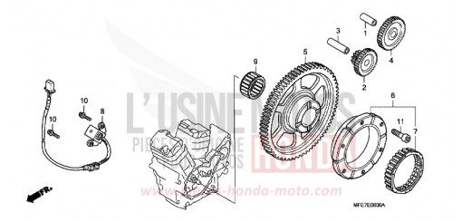 EMBRAYAGE DE DEMARRAGE VT750C27 de 2007